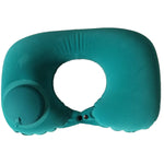 coussin voyage gonflable gris clair doux ajustable confortable microfibre polyester portable