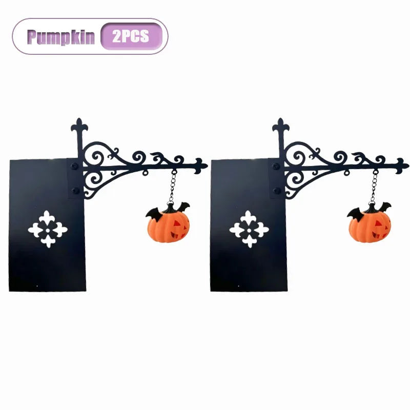 lampe lecture suspendue halloween fantôme motifs floraux gothique vintage crochet mural noir blanc