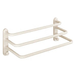 porte serviettes mural blanc moderne double barres aluminium fixations serviettes brosse