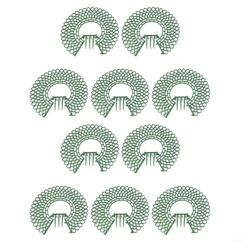 support fraisiers vert moderne grille géométrique opacité hauteur 4cm 26cm large