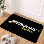 tapis anti dérapant moderne logo mercury racing noir jaune salon salle bain entrée 100x150cm