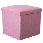 coffre jouets pliable tissu uni moderne rose gris beige bleu vert noir