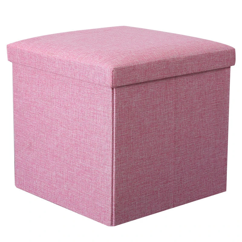 coffre jouets pliable tissu uni moderne rose gris beige bleu vert noir