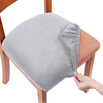 coussin chaise velours gris moderne adhésif extérieur intérieur polyester coton adaptable mariage