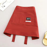tablier cuisine imperméable polyester noir vert olive marron clair moderne poche grande ceinture ajustable