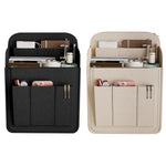 sac dos noir gris polyester moderne bandes ajustables poches multiples rangement cosmétiques téléphone