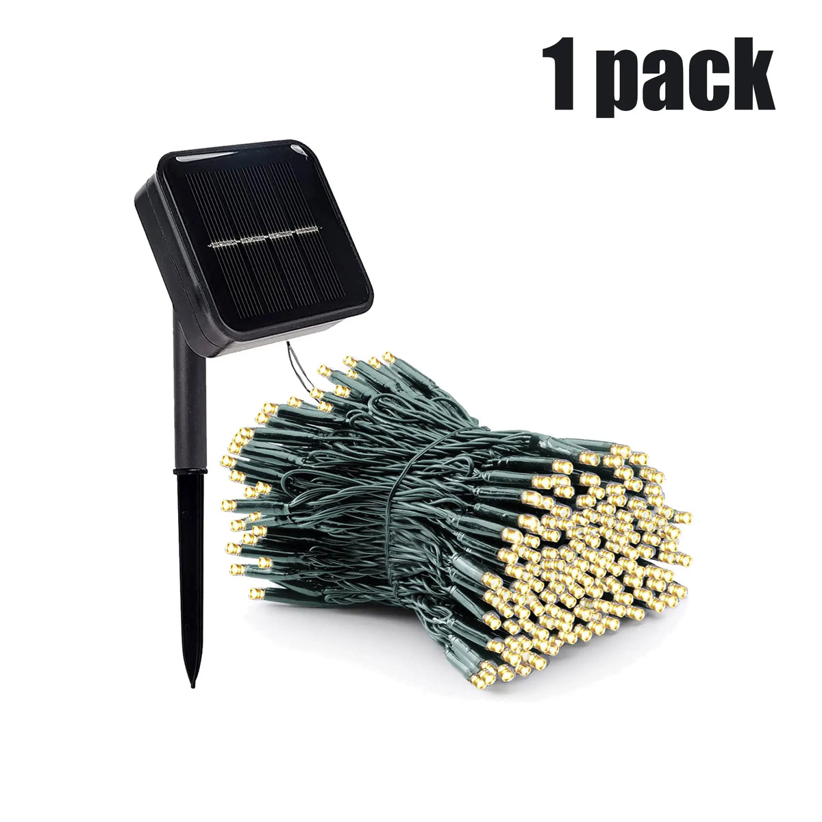 guirlande lumineuse solaire 32m led rgb moderne clips noir