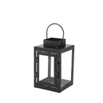 lanterne moderne transparente noire anneaux métalliques bougie extérieure décoration maison suspendueextérieur