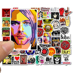 sticker rock punk musicien adhésif étanche divers artistes groupe brillant multicolore