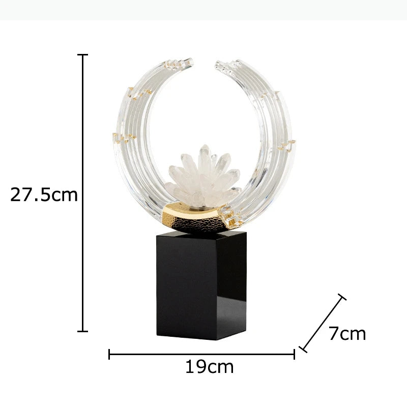 bracelet moderne transparent cristal doré abstrait décoration esthétique ornement fleur