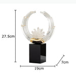bracelet moderne transparent cristal doré abstrait décoration esthétique ornement fleur