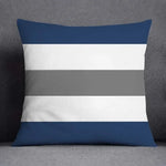 taies d'oreiller géométriques polyester bleu gris moderne maison 45x45cm non toxique respectueux environnement