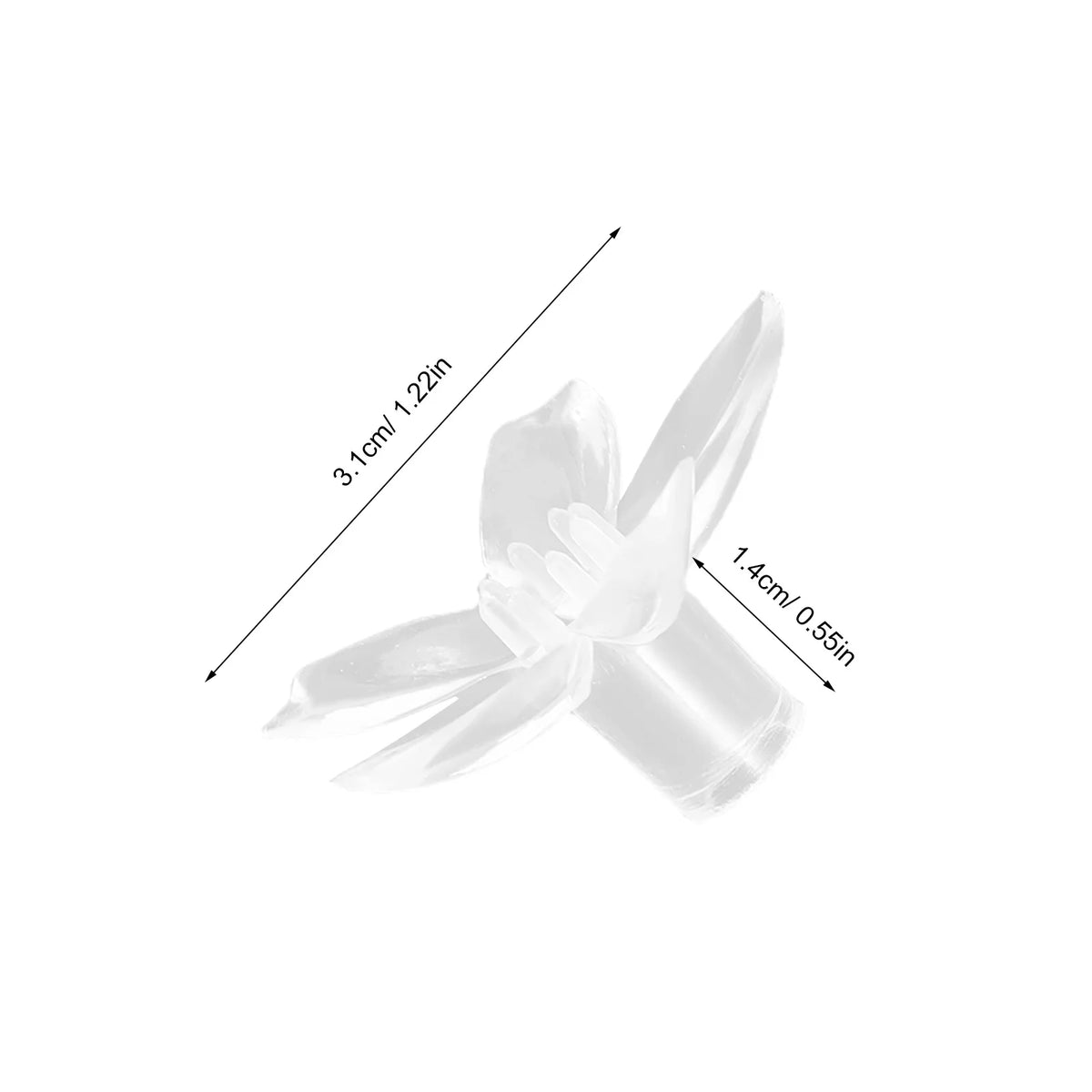 clips décoratifs transparents fleurs simples minimaliste décoration lumière fête mariage 100 pièces