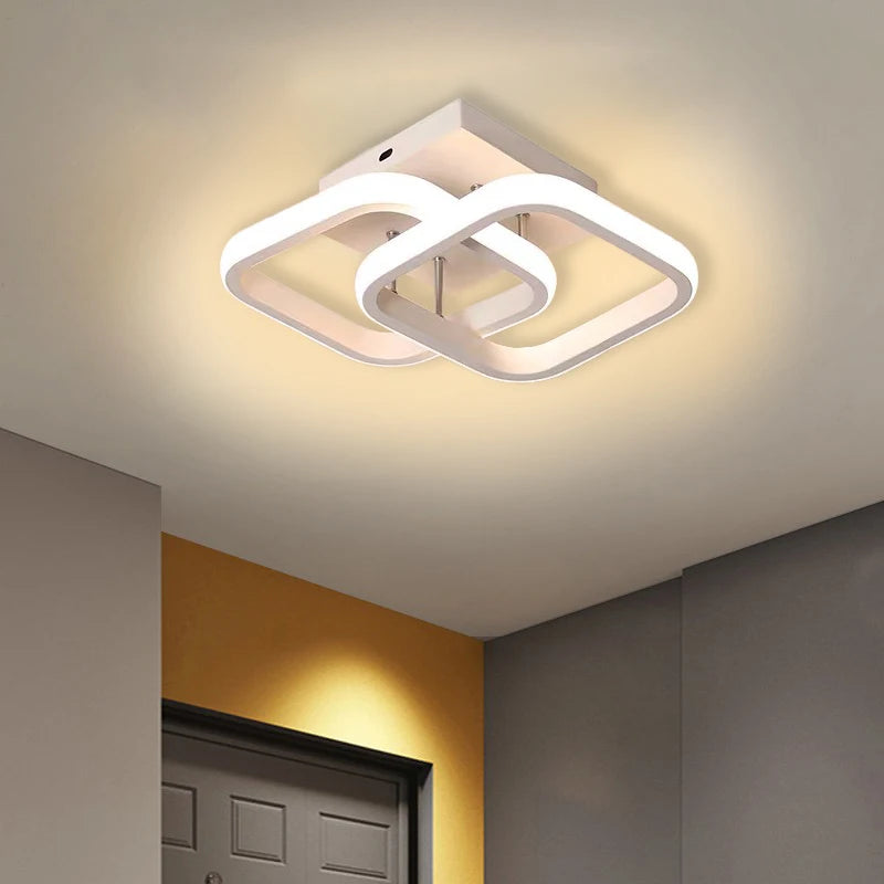 luminaire led plafonnier moderne minimaliste noir blanc forme carrée surface lisse fixé télécommande