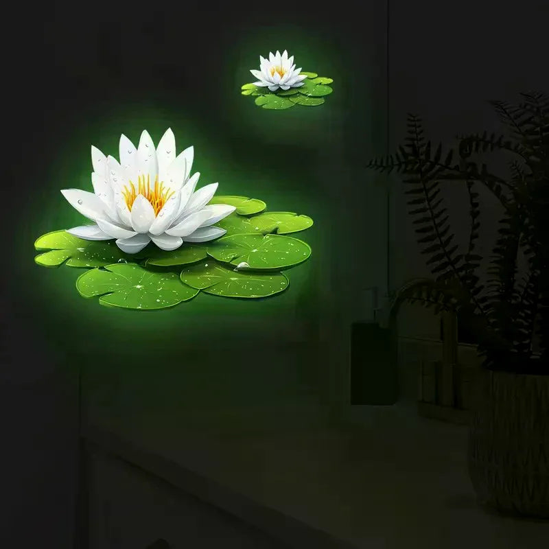 décoration murale moderne applique lumineuse fleur lotus nénuphar mandala salle bain chambre