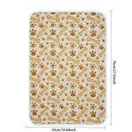 tapis absorbant imperméable chien chat motif pattes coeur lavable antidérapant intérieur moderne bleu