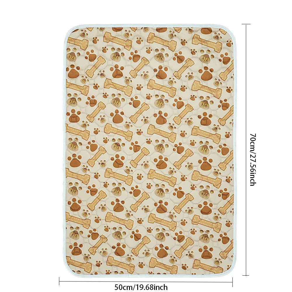 tapis absorbant imperméable chien chat motif pattes coeur lavable antidérapant intérieur moderne bleu