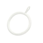 anneaux rideau métal rond classique tringle salle bain blanc noir