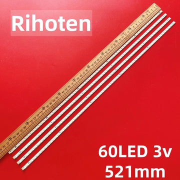 barres lumineuses led blanc rouge modernes 3v 521mm connecteurs dorés 2pcs