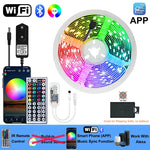 ruban led multicolore rgb wifi 12v 5m 15m 20m moderne télécommande application