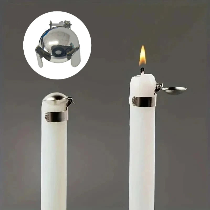 bougies blanches rondes anneaux ajustables extinctions sûres modernes facilement utilisables