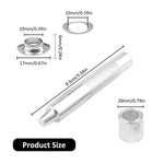 kit grommets argentés outils perforation boîte rangement textiles pratique utilitaire