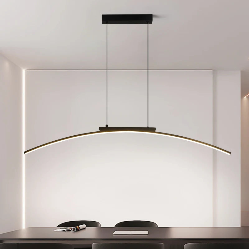 lampe suspendue or noir moderne minimaliste réglable hauteur éclairage salon chambre led