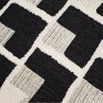 coussin carré géométrique noir blanc adhésif contemporain housses décoration salon canapé voiture decoration