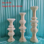 Décor festif vase blanc rayures moderne 100cm 120cm 80cm anniversaire mariage