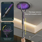 raquette électrique anti moustiques gris violet surface rotative moderne rechargeable fly swatter zapper