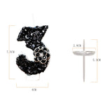 bougies chiffres paillettes noires festives anniversaire mariage décoratives numérotation festive