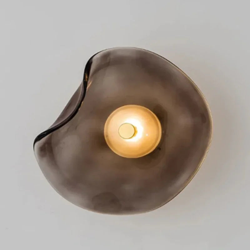 lampe murale contemporaine or brillante 25cm interrupteur câble