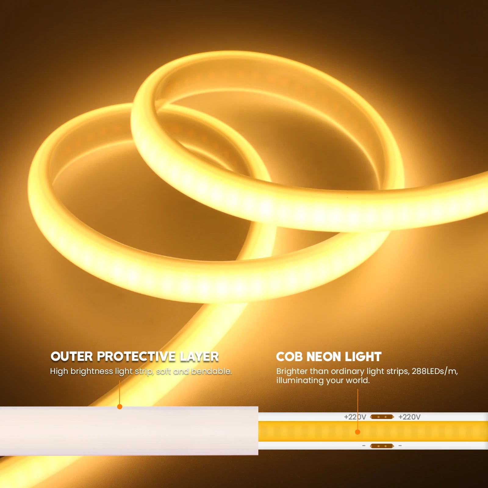 Controle a distance du ruban LED COB via application smartphone WIFI et Bluetooth
