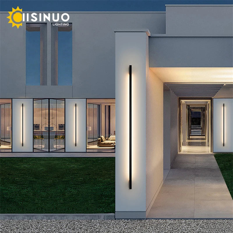 applique murale led noir contemporaine ip65 85265v éclairage extérieur jardin garage moderne led 6000k
