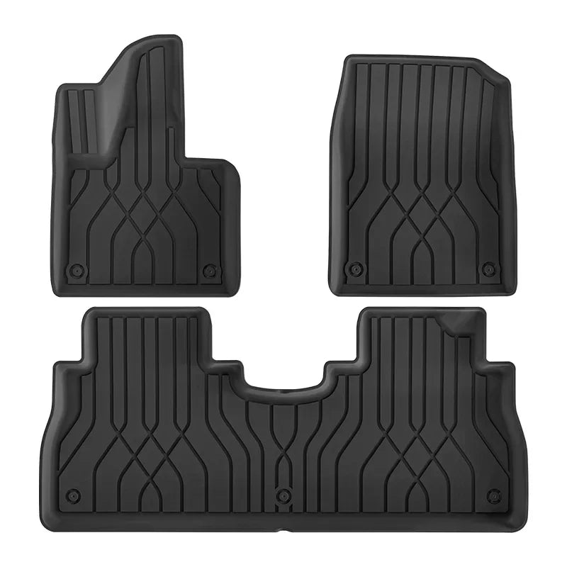 tapis sol coffre voiture noir rayures verticales anti dérapant moderne fixations
