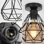 lampe industrielle noire grille géométrique éclairage intérieur moderne salle restaurant thé