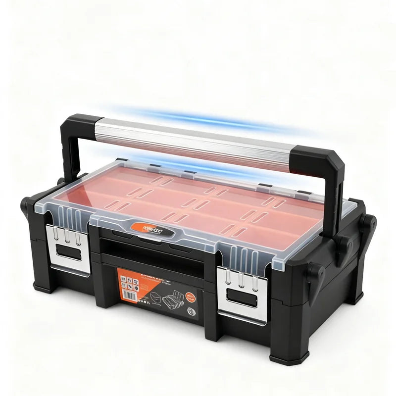 Boîte de rangement vis pliable multifonctionnelle gris foncé