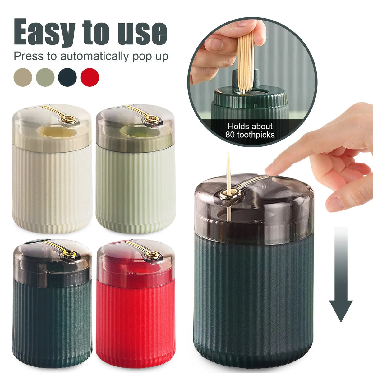 boîte pique niques automatique moderne vert foncé rouge pratique rayures verticales respectueux environnement