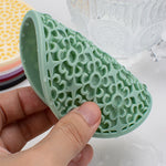 coasters perforés silicone moderne antidérapants diverses couleurs domestiques
