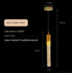 lampe suspendue moderne transparente dorées salon chambre 90 260V 2000 82000lm