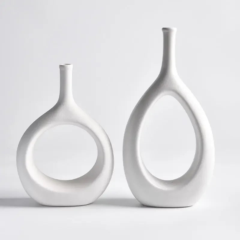 vase moderne blanc céramique table decoration intérieur art contemporain simple