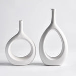 vase moderne blanc céramique table decoration intérieur art contemporain simple