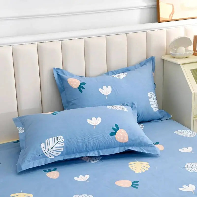 taies d'oreiller fleur bleu violet moderne non toxique polyester respectueux environnement