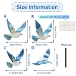 décoration murale oiseaux vol blanc bleu moderne adhésif