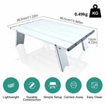 table pliante extérieure aluminium minimaliste moderne rectangle striée portable sac transport