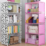 étagère modulaire étagères murales livres modernes minimaliste pois tissu meuble salon