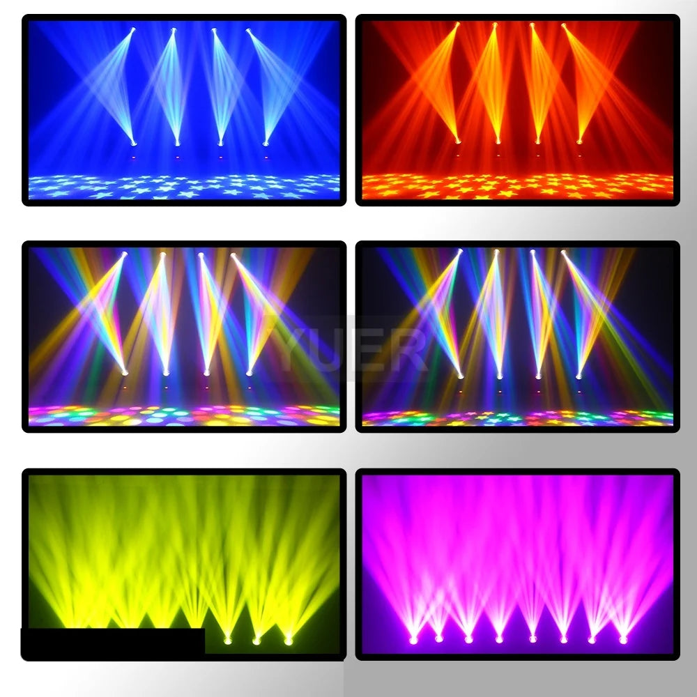 projecteur led noir moderne dmx 200w effets arc ciel spot prisme rotatif scène disco