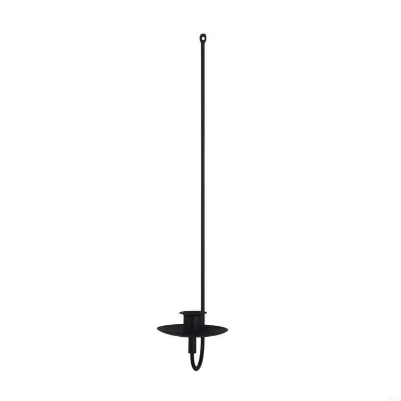 bougeoir mural moderne minimaliste noir support métallique bougie décoration intérieure élégante contemporain fixations apparentes