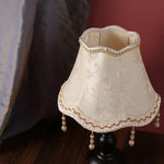 abat jour vintage shabby chic motif floral décoratives structure métallique vert beige rose doré