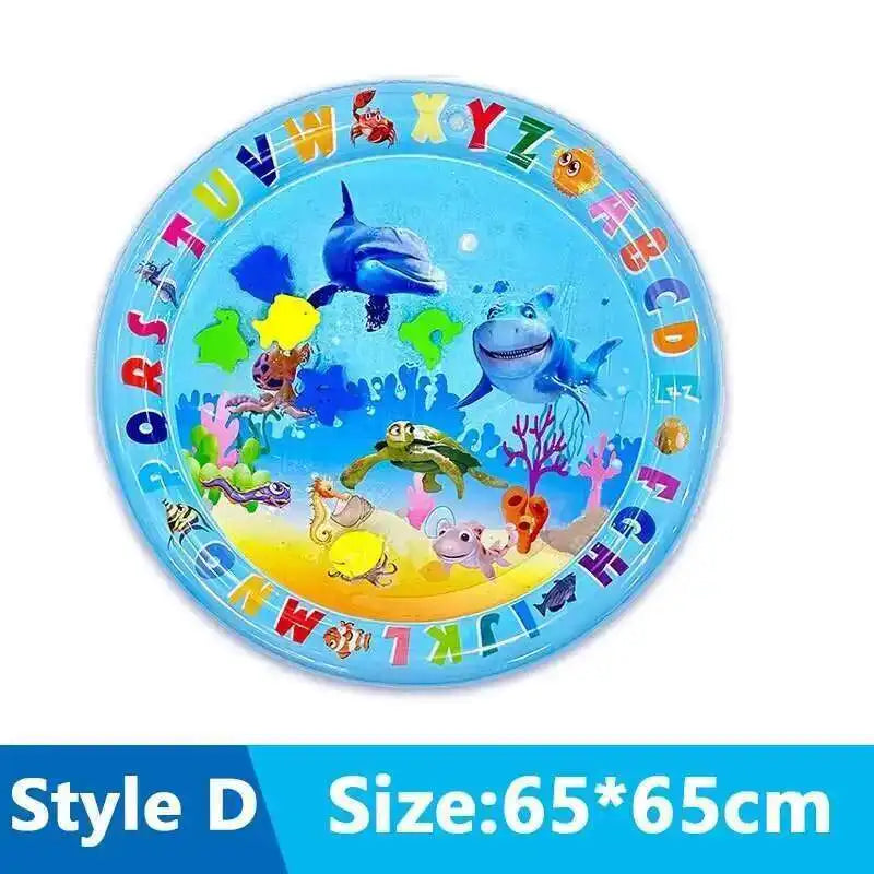 tapis jeu d'eau chat pompe motif marin poisson lit gonflable interactif